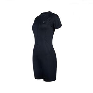 [레노마수영복] 여성 실내 하프 집업 2부 반팔 반신 수영복-RN-LF2E864-BK RNLF2E864BK