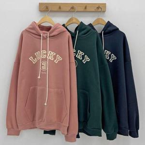 빅사이즈후드티 Q510L411 럭키나염오버기모후드티 RD