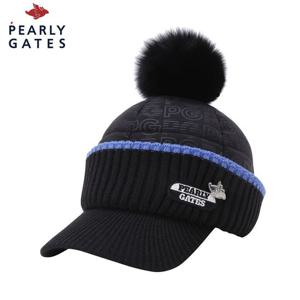 [파리게이츠] 파리게이츠 여성 폼폼이 니트 배색 방한캡 521C4CP679_BK