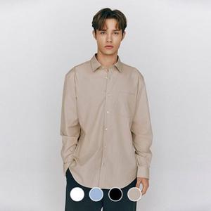 [지오다노] 045502 레귤러 핏 포켓 포플린 긴팔 셔츠 01045502 01045502