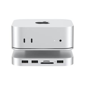 위즈플랫 M470 PRO 맥미니 M4/M4 PRO 지원 7-in-1 도킹스테이션 USB허브 M.2 SSD 외장케이스 HDMI 4K60Hz