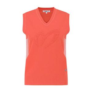 [마스터바니에디션] 여성 체크 라인 엠보 심볼 니트 베스트(421E1SV201) 421E1SV201