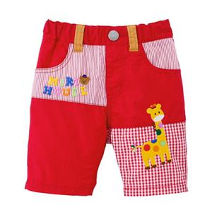 [미키하우스] MH 베어랑 기린이랑 깅엄 체크 배색 반바지 11P203103 11P203103