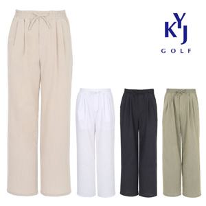 여름 시원한 린넨 스판 딥원턱 남성 와이드 밴딩 팬츠 DPMMSL45