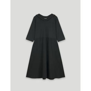 [코데즈컴바인] 우븐배색 후드 플레어 원피스 (CKB-OP001W3) CKBOP001W30