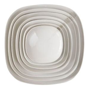 이천도자기 미색라인 사각부페 접시 3호 20.8cm 사각뷔페접시 네모접시 사각요리접시 요리접시 한정식접시