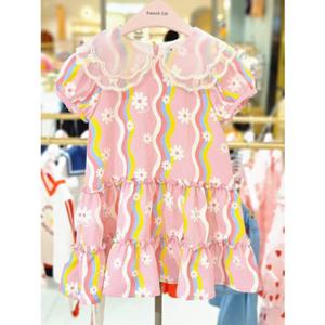 [티파니아동] 핑크 물결나염 원피스 (Q52DCO160P1) Q52UCO160