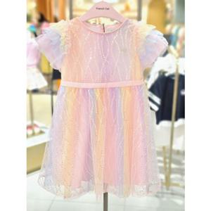 [티파니아동] 핑크  물결 스팽글 드레스 (Q52DCO180) Q52UCO180