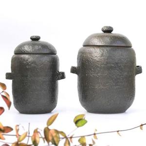 소금항아리 작품 주물럭 긴항아리 진-4kg 소금단지 잡곡항아리