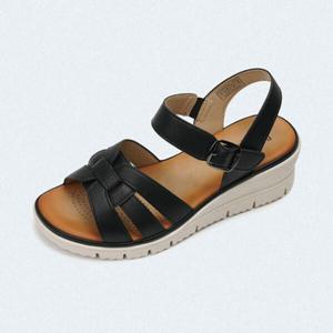 [와이컨셉] 베어파우 LAVINA 여성 데일리 경량 키높이 샌들 블랙 K2976001RB-W K2976001RB-W