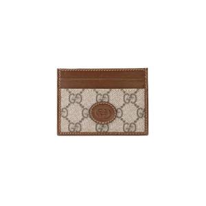 구찌 인터로킹 G 카드 케이스 베이지 에보니 브라운 673002-92TCG-8563