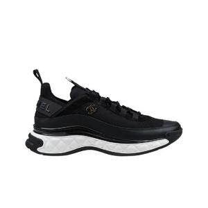 샤넬 믹스드 파이버 스니커즈 벨벳 카프스킨   골드 메탈 블랙 G35617-Y53646-94305