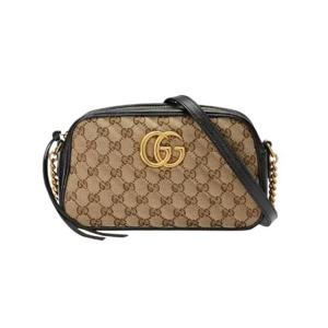 구찌 GG 마몽 오지지널 G 캔버스 스몰 숄더백 베이지 에보니 447632-HVKEG-9772