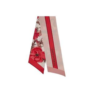 페라가모 포피스 프린트 실크 방도 아이보리 핑크 320839-771393