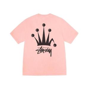 스투시 리갈 크라운 피그먼트 다이드 티셔츠 코랄 1905002