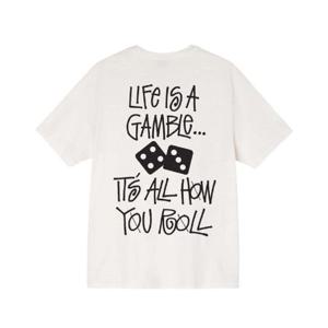 스투시 라이프 이즈 어 갬블 피그먼트 다이드 티셔츠 내츄럴 1904816