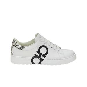 페라가모 간치니 스니커즈 화이트 블랙 030191-747629