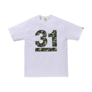 베이프 31주년 ABC 카모 티셔츠 화이트 그린 0ZXTEMX10016M