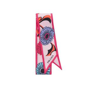 프라다 프린티드 실크 트윌 스카프 앨러배스터 핑크 1FF008-2CLI-F0E18