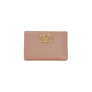 발렌티노 브이로고 시그니쳐 그레이니 카프스킨 월렛 로즈 카넬 P0Z79SNPGF9