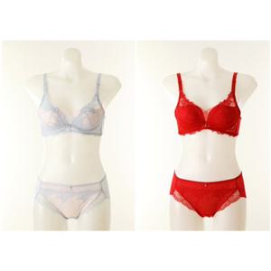 [비너스 란제리] (VBRB642C D+VPTB642H) 가슴이 잘 모아지는 튤레이스 크로스업 브라 노라인팬티 SET VBRB642CD000