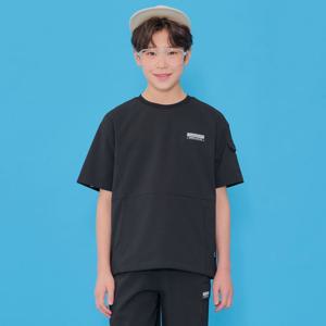 [오션스카이]남아 시어서커 라운드 반팔 티셔츠-EBJB5838D03