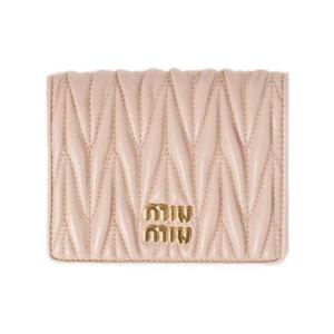 미우 미우 마테라쎄 나파 레더 월렛 파우더 핑크 5MV204-AFPP-F0236