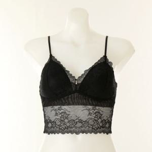 [와코루 란제리] 감각적이고 트렌디한 레이시 크라탑 스트랍 제품 (WLGB500-BK) WLGB500