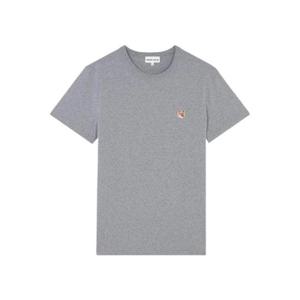 메종 키츠네 폭스헤드 패치 레귤러 티셔츠 다크 그레이 멜란지 LM00104KJ0008-H170