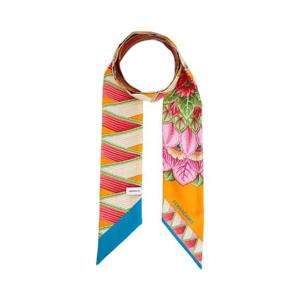 페라가모 실크 스카프 오렌지 321134-785365