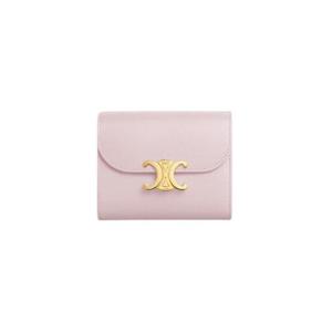 셀린느 샤이니 카프스킨 트리옹프 스몰 플랩 월렛 파스텔 핑크 10D783DPV-24PP