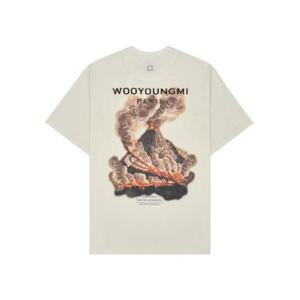 우영미 볼케이노 백로고 티셔츠 아이보리 W233TS04702I