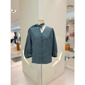 [숲] 체크 7부 볼륨 블라우스 (SB8LS32) SB8LS32