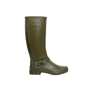 셀린느 하이 셀린느 레인 부츠 러버 카프스킨 카키 57407010C-15KH