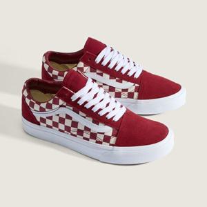 [반스] 반스 VN000DB3Y52 레드 올드스쿨 체커보드 남여공용 스니커즈 캔버스화 단화 어센틱 슬립온 체크 체크보드 VN000DB3Y52