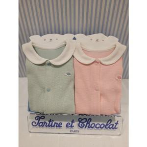 [쇼콜라] 쇼콜라 미뇽슈트민트핑크세트 (TNOWUS082A)가을겨울쌍둥이실내복출산백일선무 TNOWUS082A