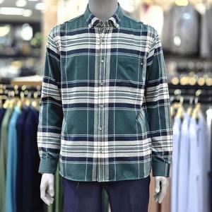 런던포그 세이브존04 긴팔 체크 그린셔츠 LPWVA752(34)