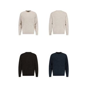 [앤드지by지오지아] 앤드지 25 FW 면 혼방 와플조직 라운드 오버핏 스웨터  3종 1택(BHF4ER1201) BCHF4EER12