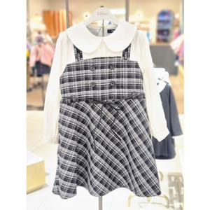[티파니아동] (티파니) 아이보리 체크배색 원피스 (T55KAO010) T55UAO010