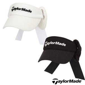 [테일러메이드] 테일러메이드 골프 어패럴 25 F W O8622 999 여성 겨울 모자 페이크퍼 귀달이 바이저 방한 선캡 리본탈부착 TWHV