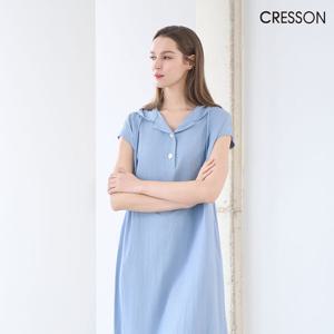 크레송 후디드 텐셀 원피스 C252B602A_21 (스카이블루)