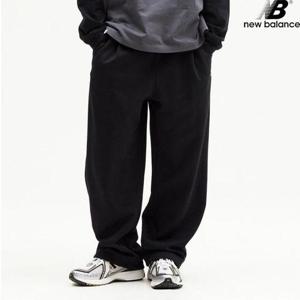 뉴발란스 NBMLE11023-BK 에센셜 원턱 와이드 팬츠 남녀공용 트레이닝 긴바지