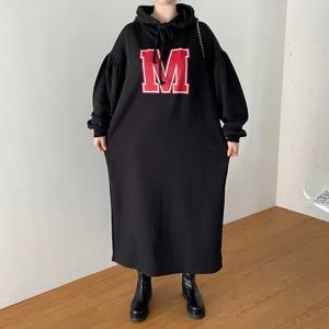 나야홍 / 아이우먼 루즈기모셔링후드원피스 RAQ192M512 빅사이