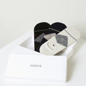 [헤지스] 체크 배색 페이크삭스 3종 세트 HJSS6E202WT