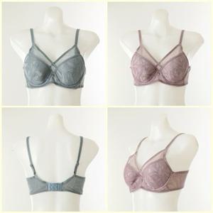 [와코루 란제리] 나뭇잎문양 레이스 크로스 풀메이크 패드브라 WBR1966D