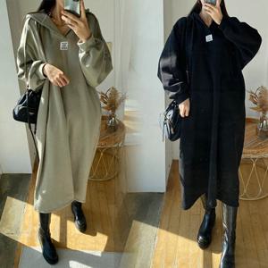 나야홍 / 위쉬몰 RA 기모라벨후드롱원피스(F996H512) 빅사이즈