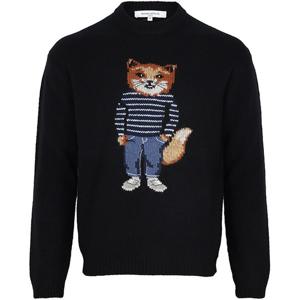 메종키츠네 25FW 블랙 폭스 인타르시아 울 스웨터 PM00806KH0002 P199