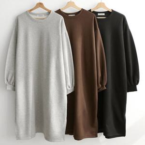 나야홍 / 빅사이즈원피스 V731L512 기모아방핏소매원피스 NO