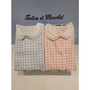 [쇼콜라] 쇼콜라 쁘띠체크슈트블루핑크세트 (TNPMUS062A)쌍둥이봄실내외복출산백일선물 TNPMUS062A