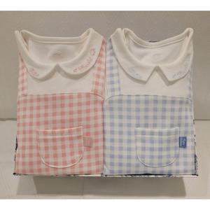 [쇼콜라] 쇼콜라 쁘띠체크멜빵우주블루핑크세트 (TNPMQX062A)쌍둥이봄실내외복출산백일선물 TNPMQX062A